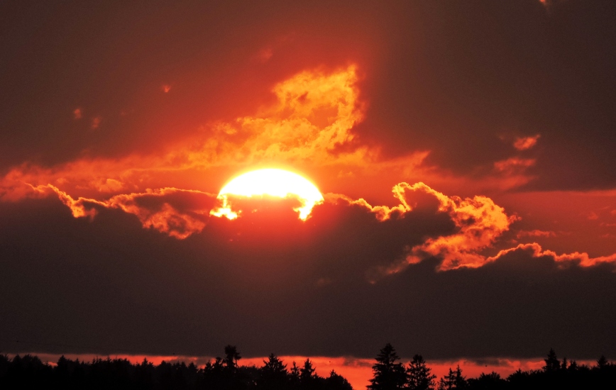 Sonnenuntergang über dem Haunsberg am 13.06.2015