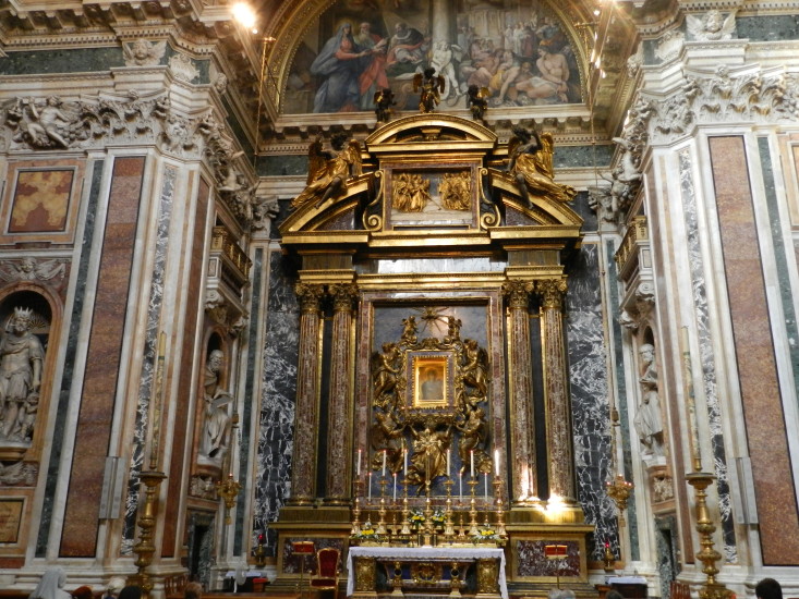 2. Heilige Messe in der Kirche Santa Maria Maggiore, eine der 4 Papstkirchen am Samstag  28.06.2014 dem Unbefleckten Herz Maria